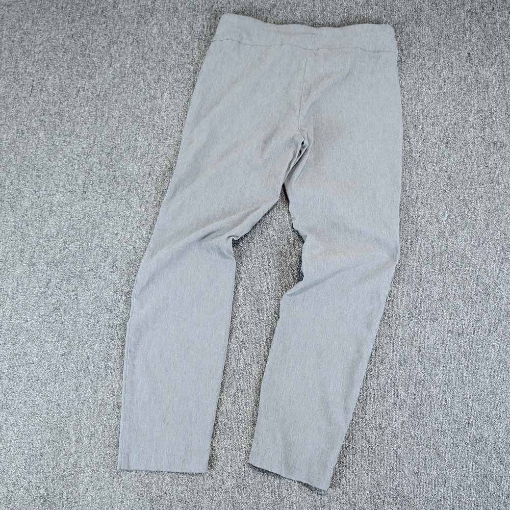 Alfani Modern Slim Leg Pull On Dress Pants Women 12 Gray Rayon Nylon Stretch - Picture 4 of 9